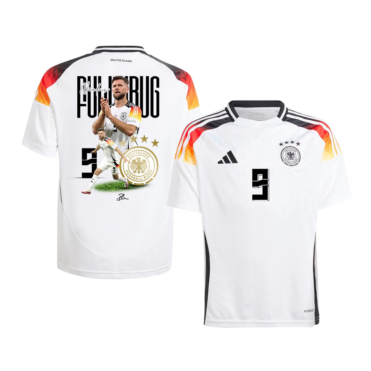 Niclas Fllkrug 9 Euro 2024 Football Superstar Germany 2024/25 YOUTH Jersey