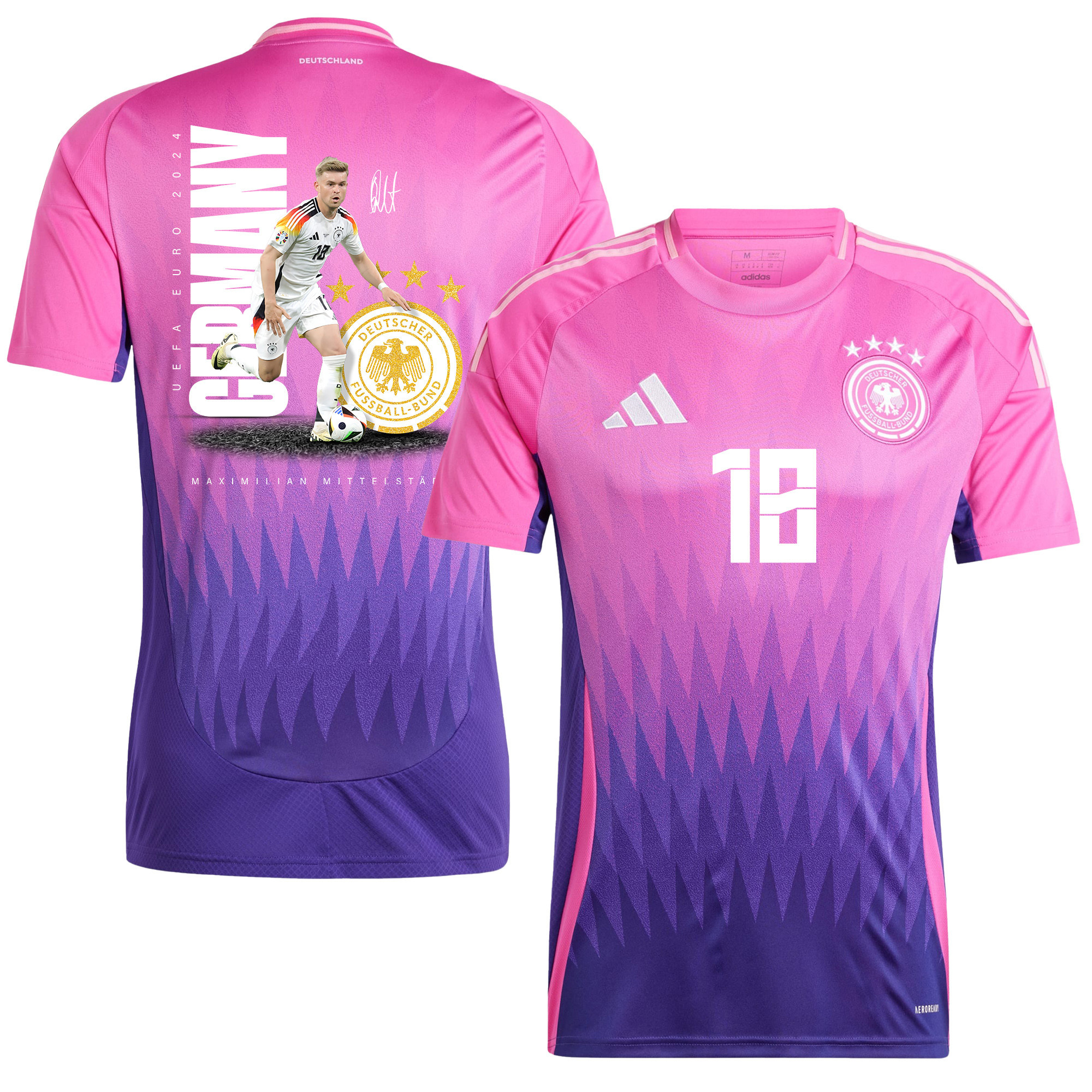 Maximilian Mittelstdt 18 Signed Game-changer Germany National Team 2024 Away Men Jersey – Purple