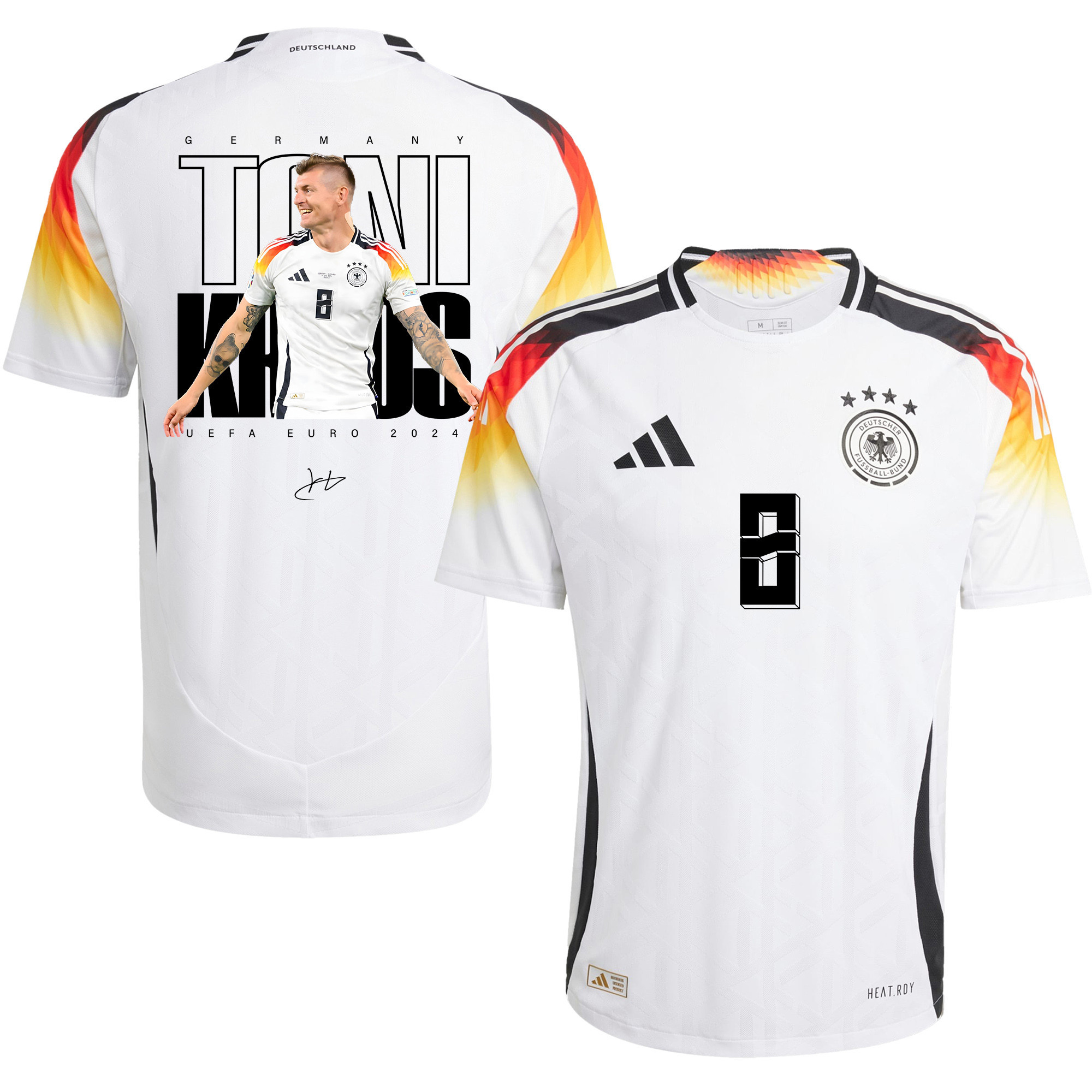 Toni Kroos 8 Signed Legacy Germany National Team 2024 Home Men Jersey – White