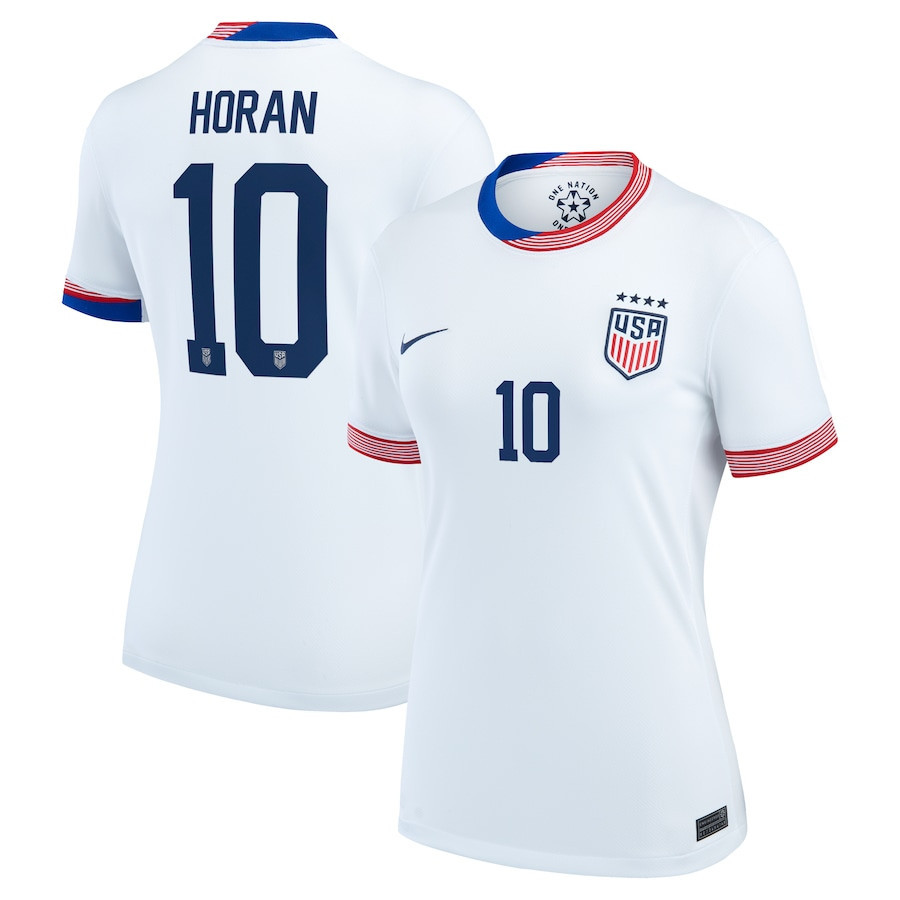 Lindsey Horan 10 USWNT 2024 Home Stadium Women Jersey – White