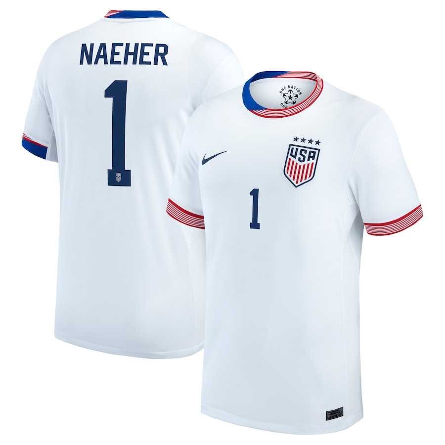 Alyssa Naeher 1 USWNT 2024 Home Men Jersey – White