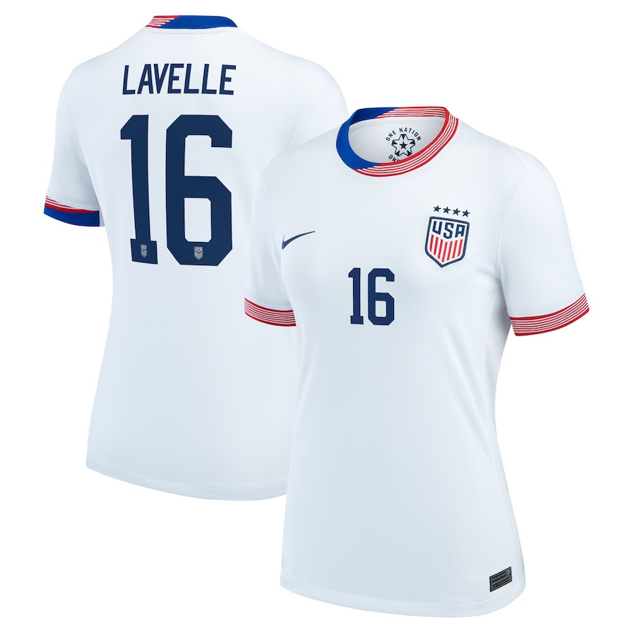 Rose Lavelle 16 USWNT 2024 Home Stadium Women Jersey – White