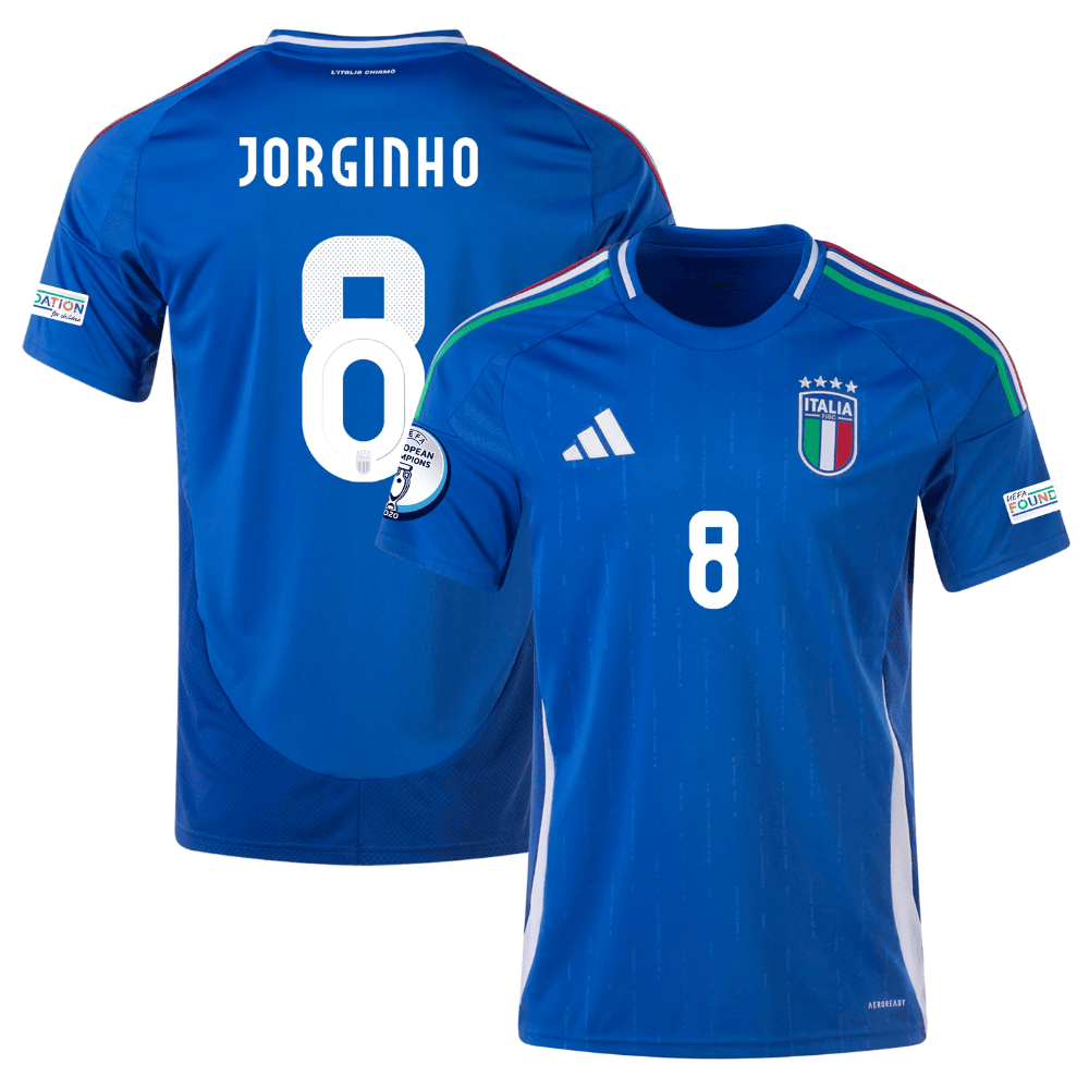 Jorginho 8 Italy National Team 2024 Home Men Jersey – Blue