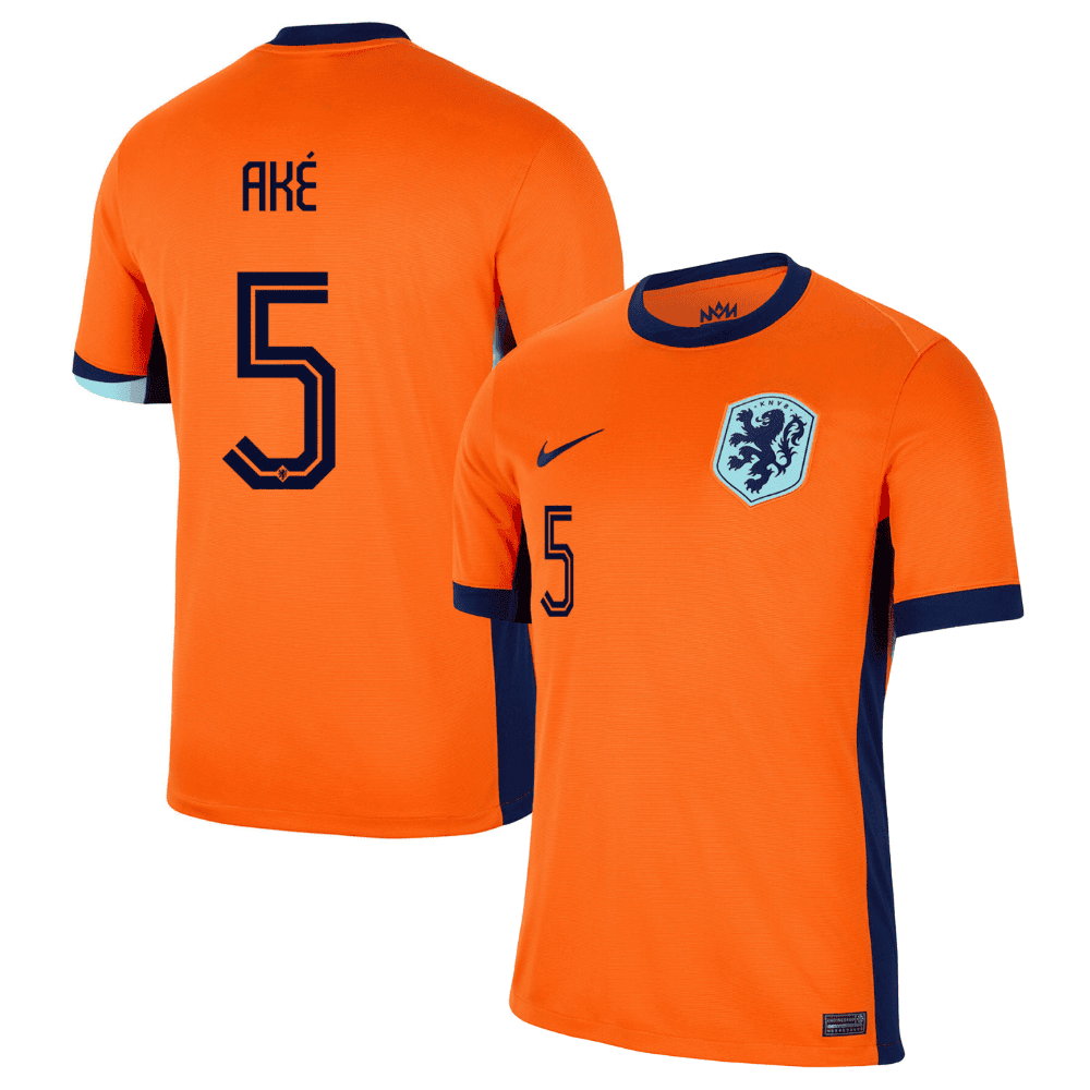 Nathan Ak 5 Netherlands National Team 2024 Home Men Jersey – Orange