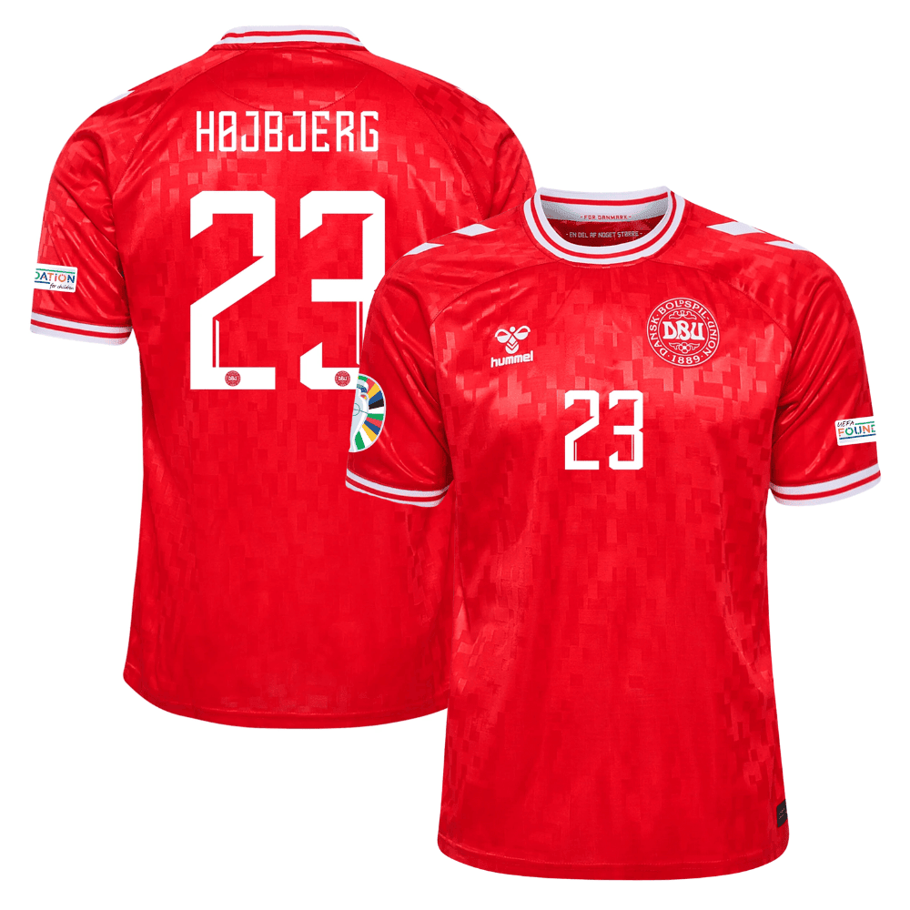 Pierre-Emile Hjbjerg 23 Denmark National Team 2024 Home Stadium Men Jersey – Red
