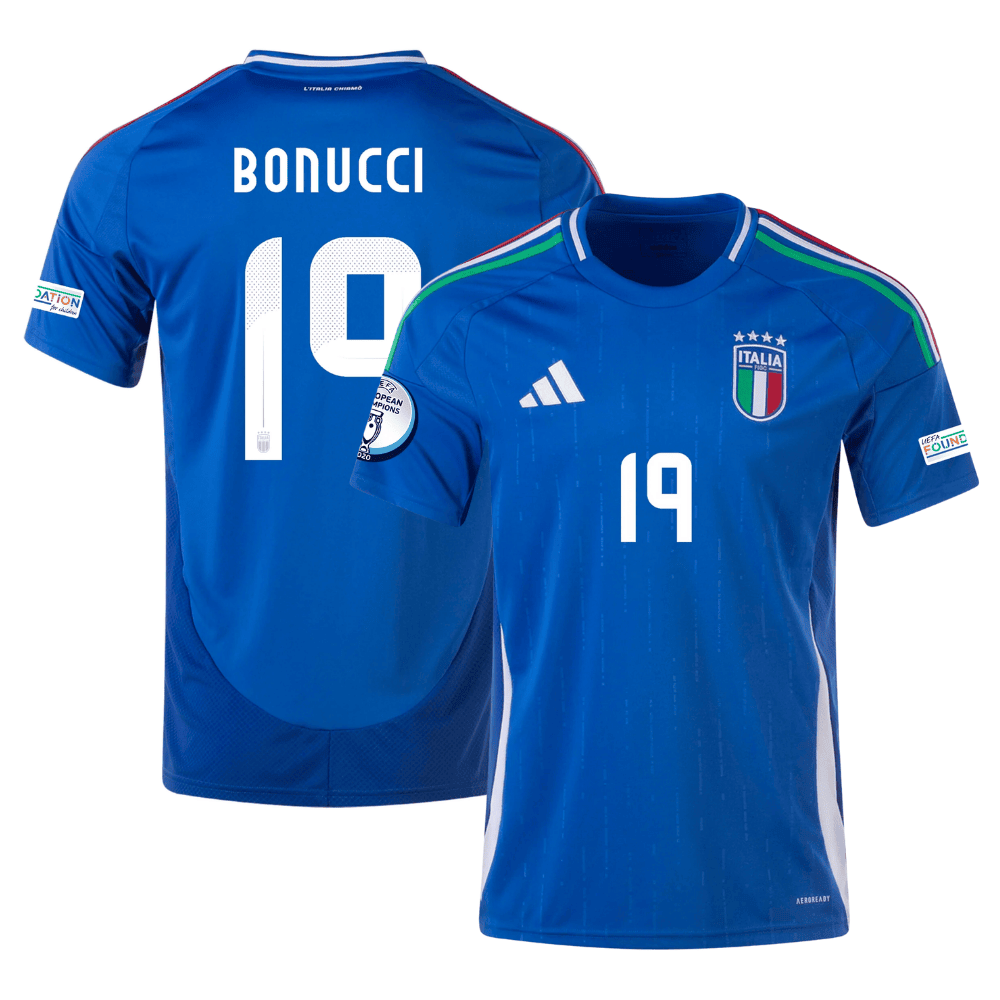 Leonardo Bonucci 19 Italy National Team 2024 Home Men Jersey – Blue