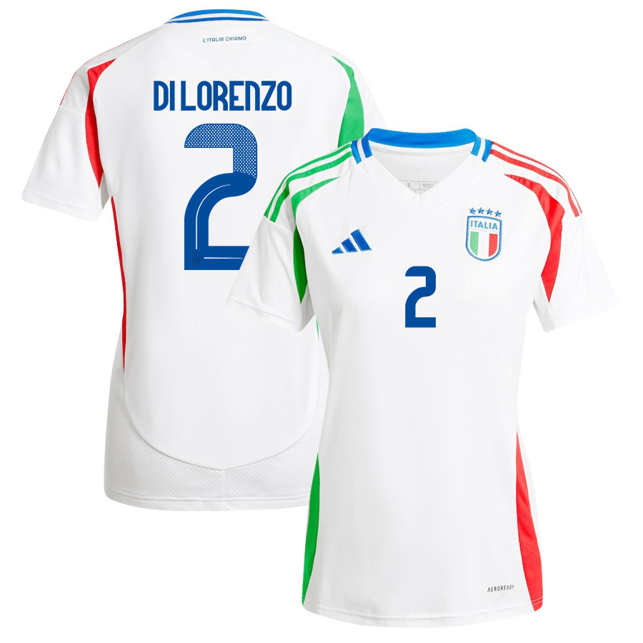 Giovanni Di Lorenzo 2 Italy National Team 2024/25 Away Women Jersey – White