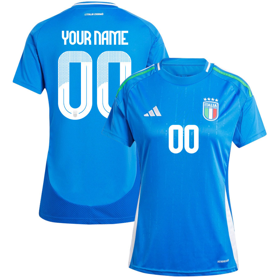 Italy National Team 2024/25 Home Custom Women Jersey – Blue