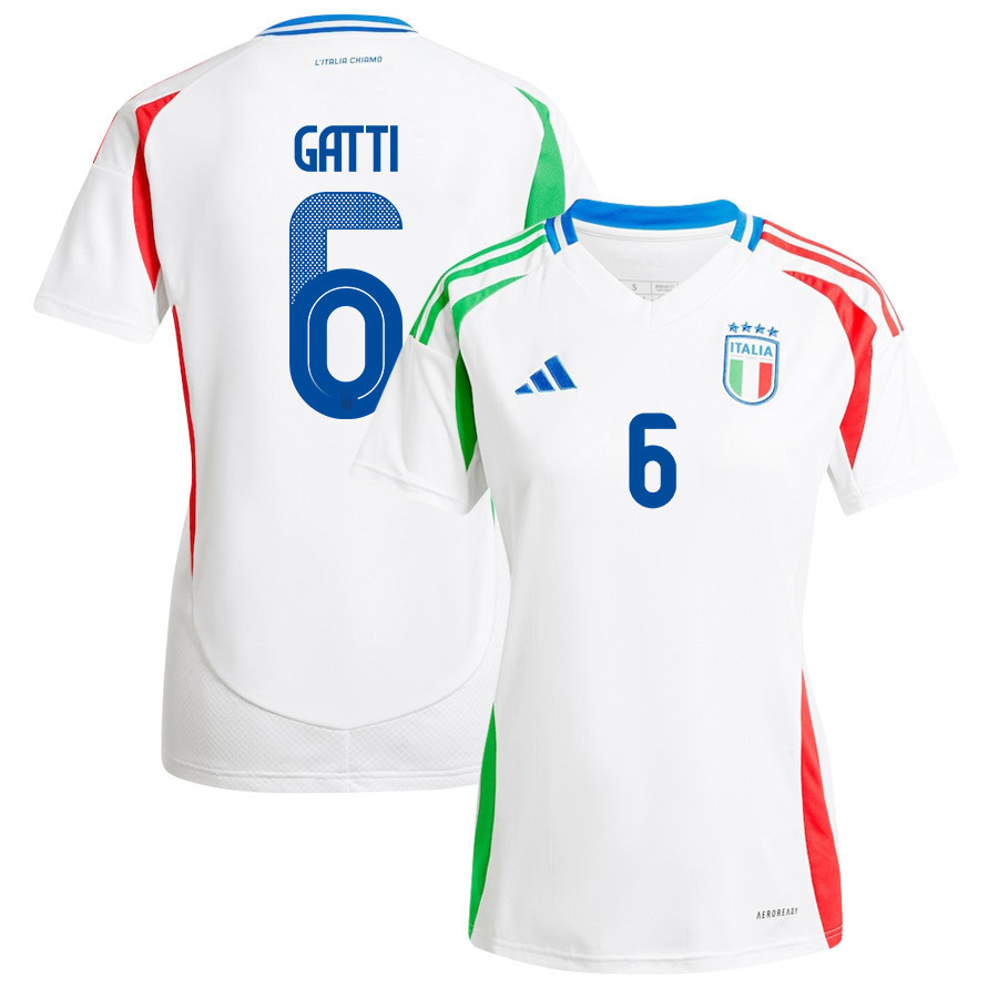Federico Gatti 6 Italy National Team 2024/25 Away Women Jersey – White