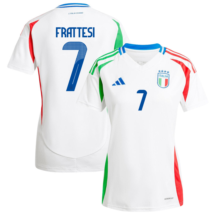 Davide Frattesi 7 Italy National Team 2024/25 Away Women Jersey – White