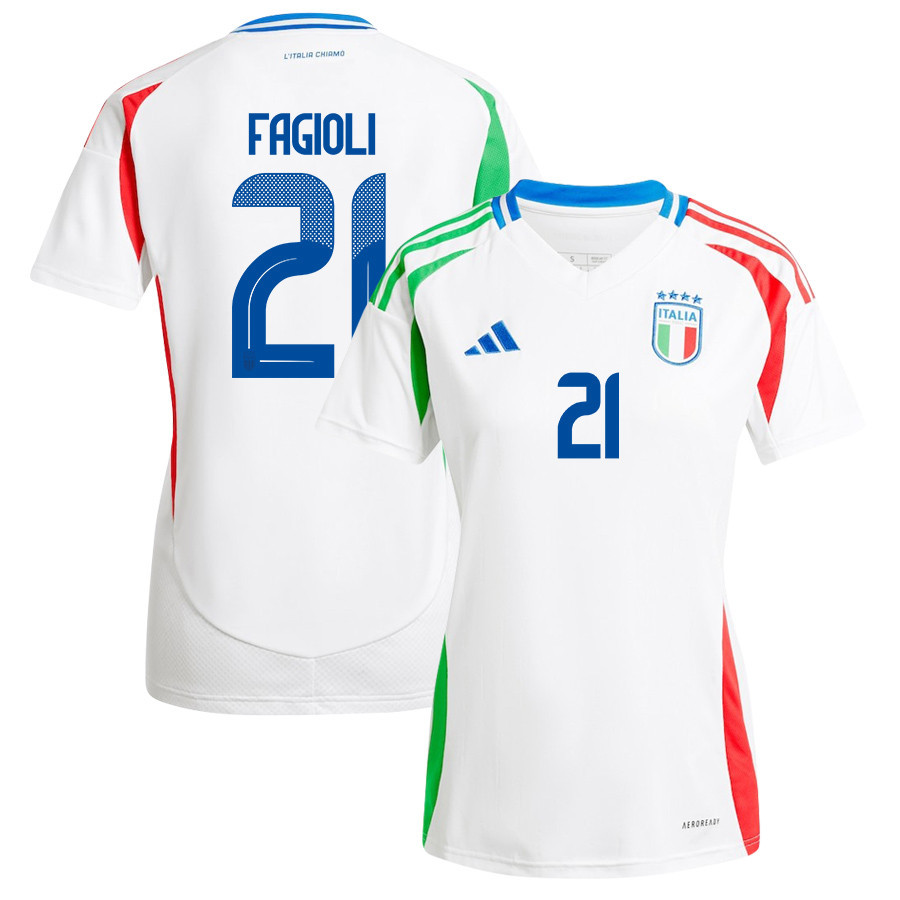 Nicolo Fagioli 21 Italy National Team 2024/25 Away Women Jersey – White