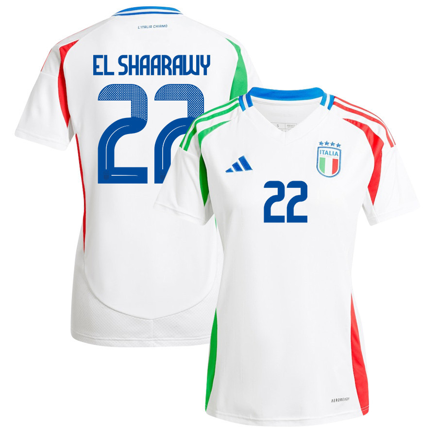 Stephan El Shaarawy 22 Italy National Team 2024/25 Away Women Jersey – White