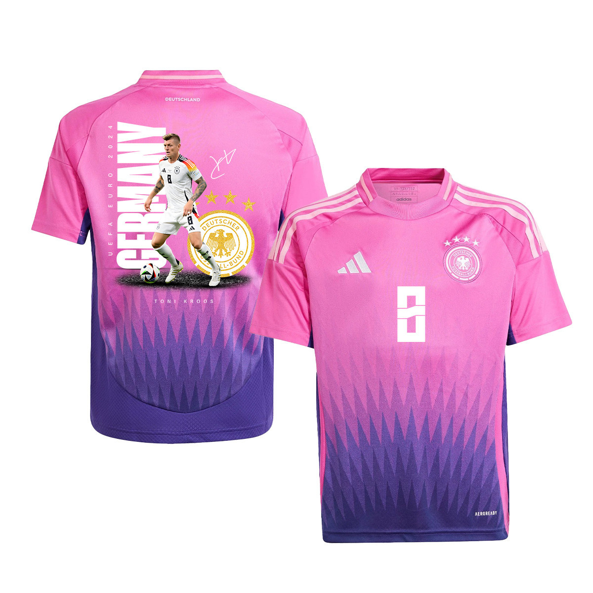 Toni Kroos 8 Signed Game-changer Germany National Team 2024 Away YOUTH Jersey – Purple