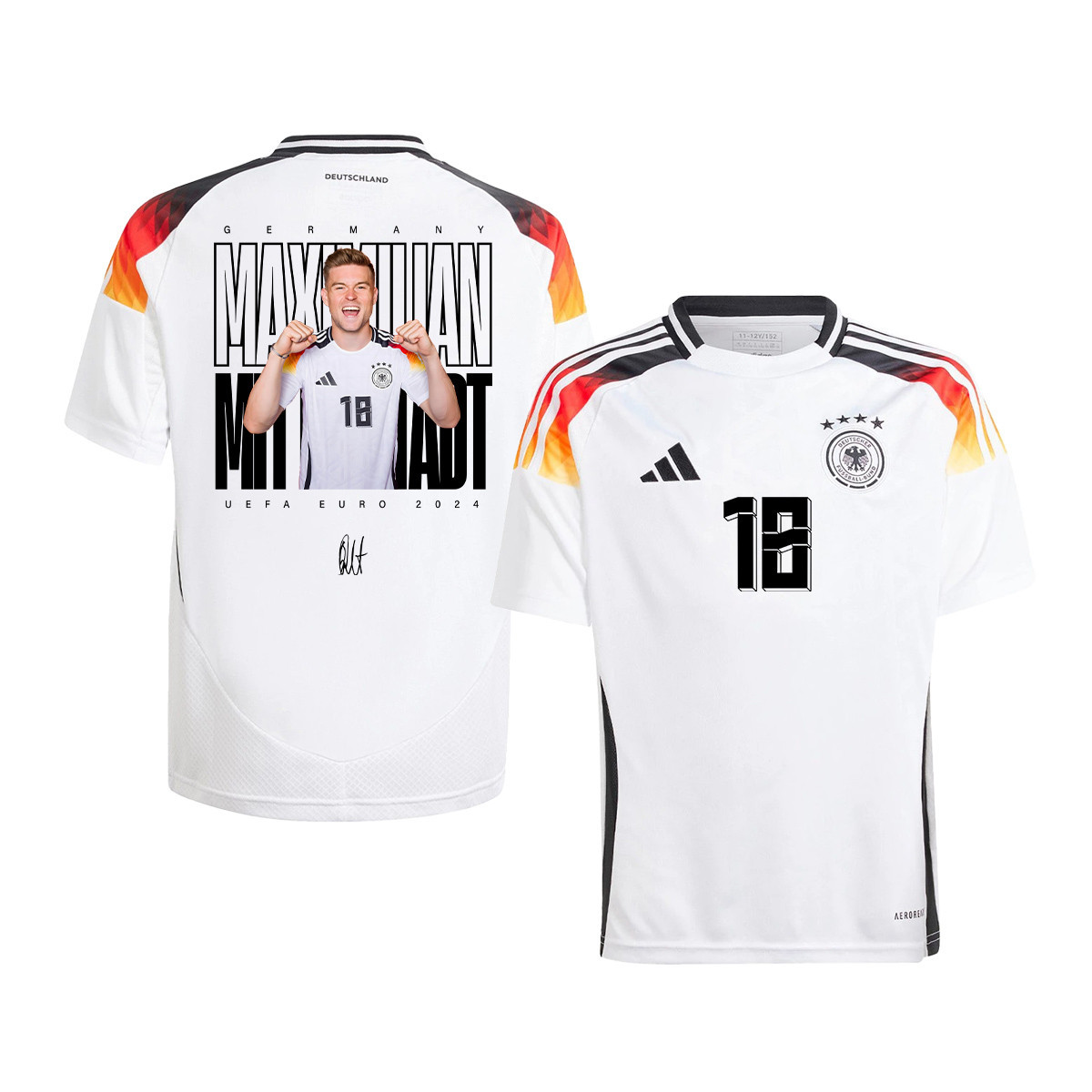 Maximilian Mittelstdt 18 Signed Young Talent Germany National Team 2024 Home YOUTH Jersey – White