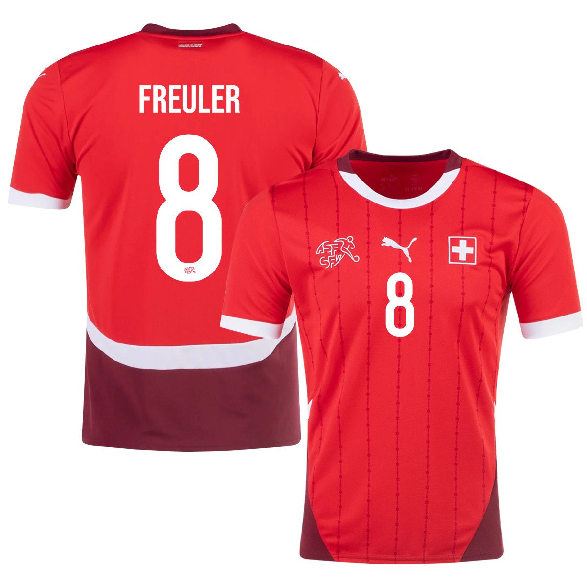 Remo Freuler 8 Switzerland National Team 2024/25 Home Men Jersey – Red