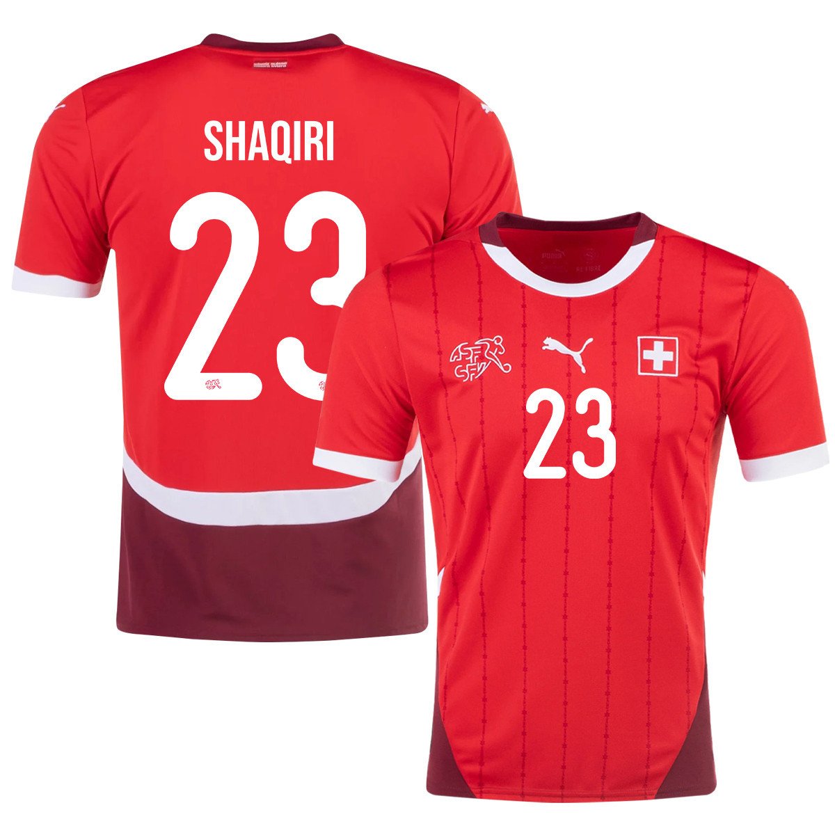 Xherdan Shaqiri 23 Switzerland National Team 2024/25 Home Men Jersey – Red