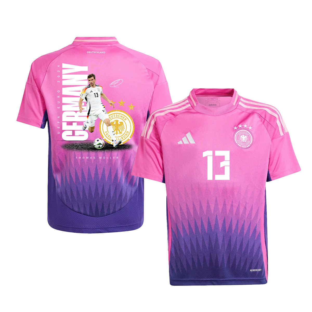 Thomas Mller 13 Signed Iconic Germany National Team 2024 Away YOUTH Jersey – Purple