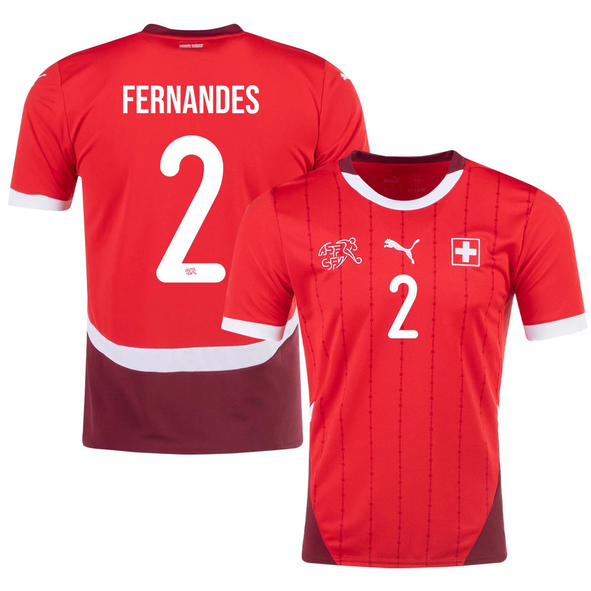 Edimilson Fernandes 2 Switzerland National Team 2024/25 Home Men Jersey – Red