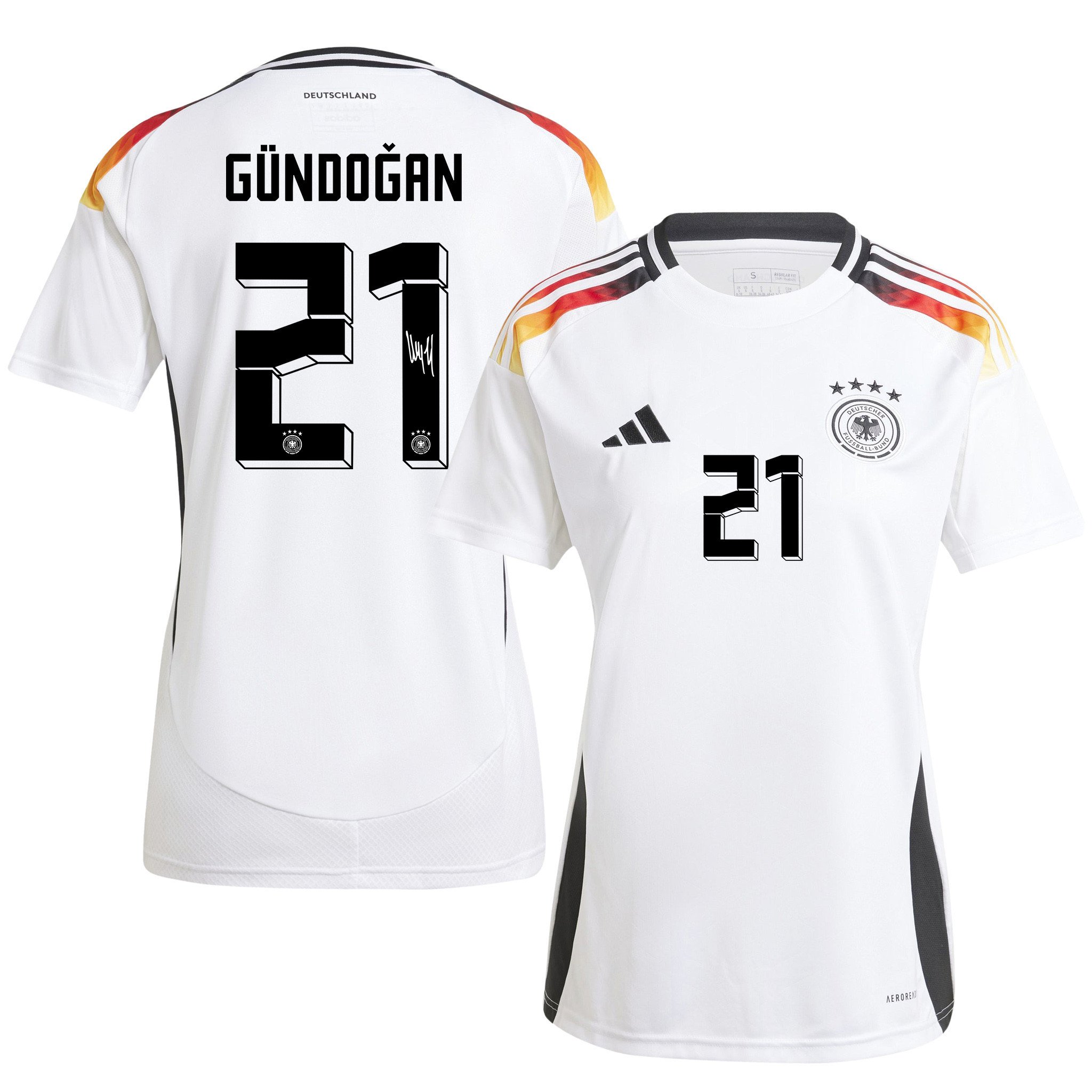 ?lkay Gndo?an 21 Signed Germany National Team 2024/25 Home Jersey Autographed – Women