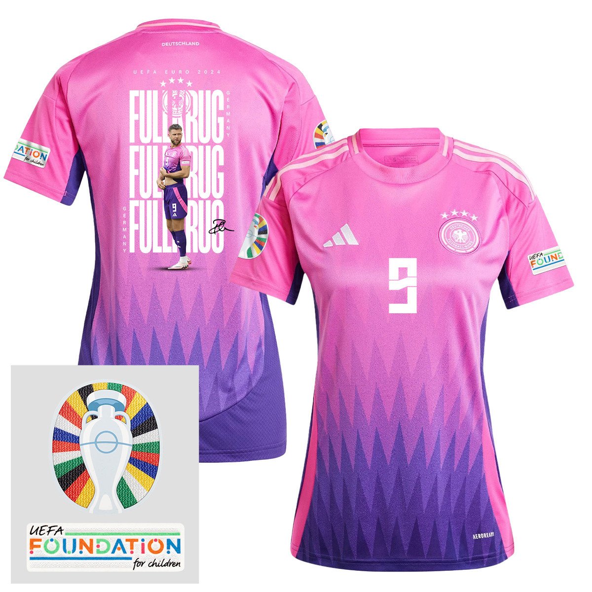 Niclas Fllkrug 9 Germany 2024/25 Jersey Player's Moment – UEFA Foundation Patch, Women