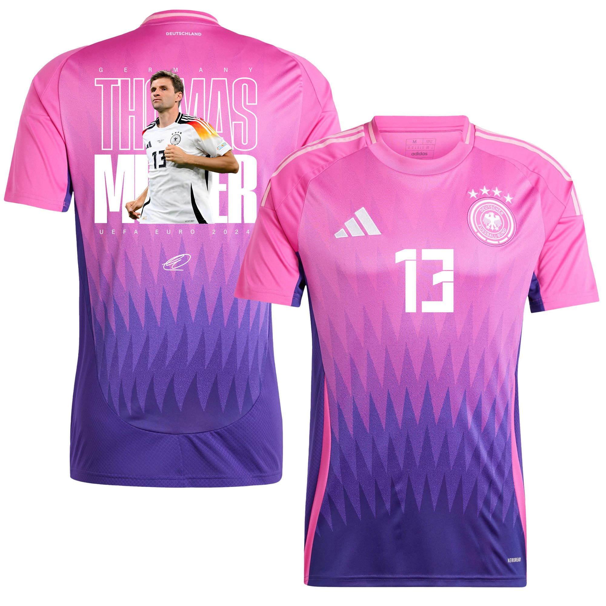 Thomas Mller 13 Signed Iconic Germany National Team 2024 Away Men Jersey – Purple