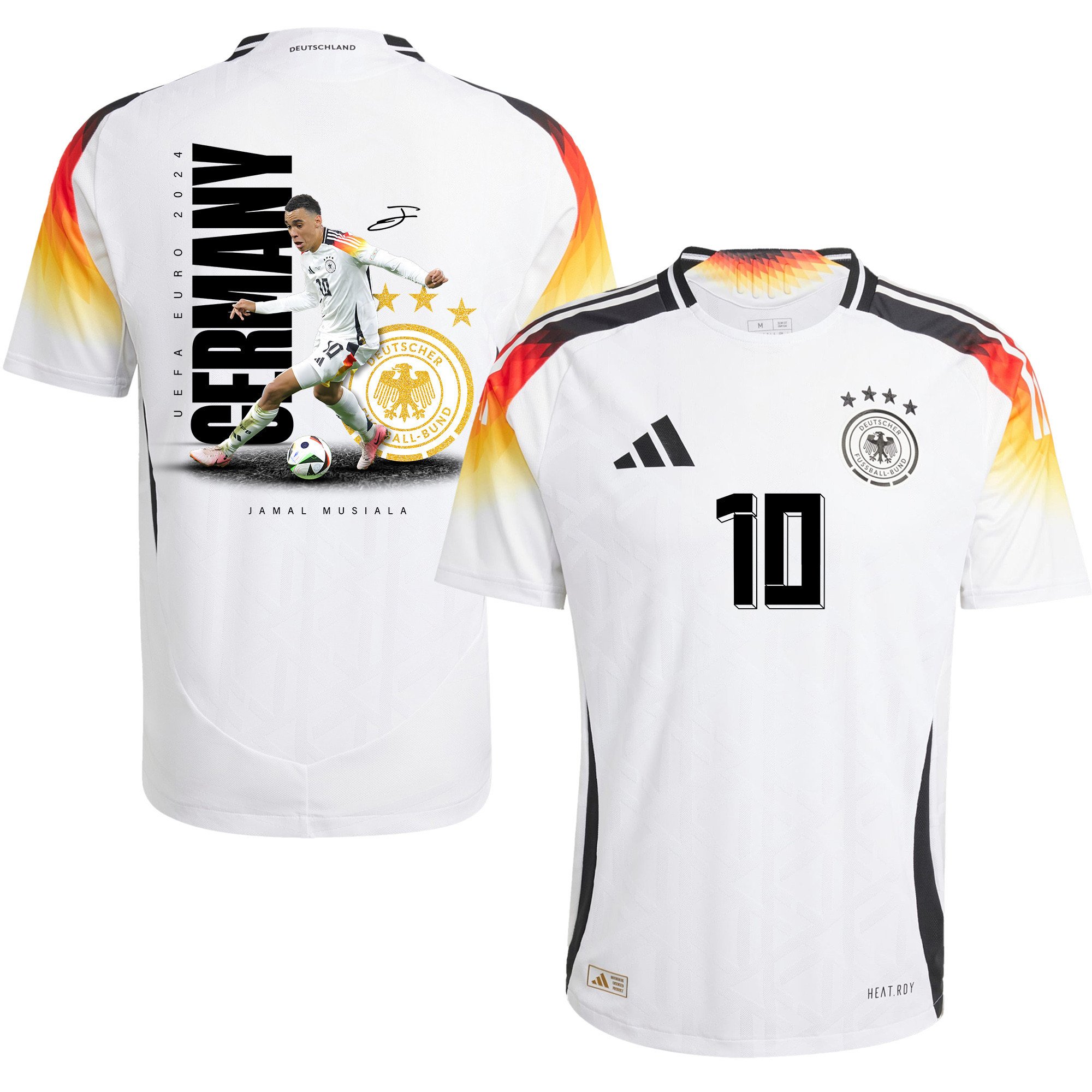 Jamal Musiala 10 Signed Game-changer Germany National Team 2024 Home Men Jersey – Purple