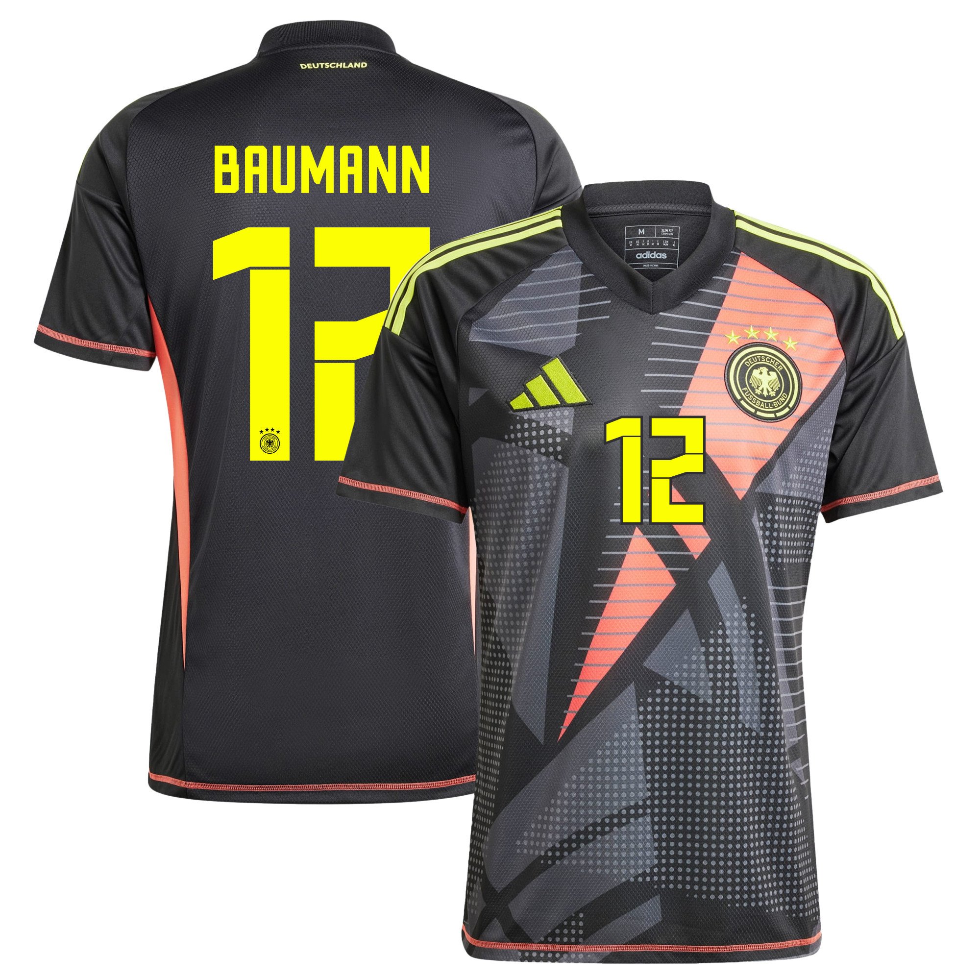 Oliver Baumann 12 Germany National Team 2024/25 Goalkeeper Jersey – Men, Black