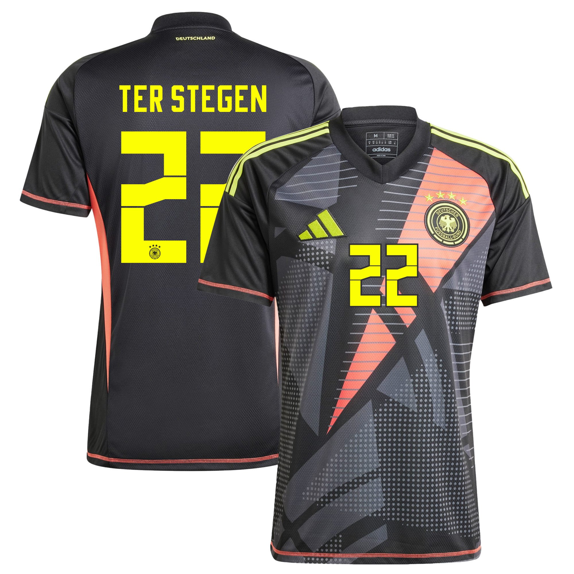 Marc-Andr ter Stegen 22 Germany National Team 2024/25 Goalkeeper Jersey – Men, Black