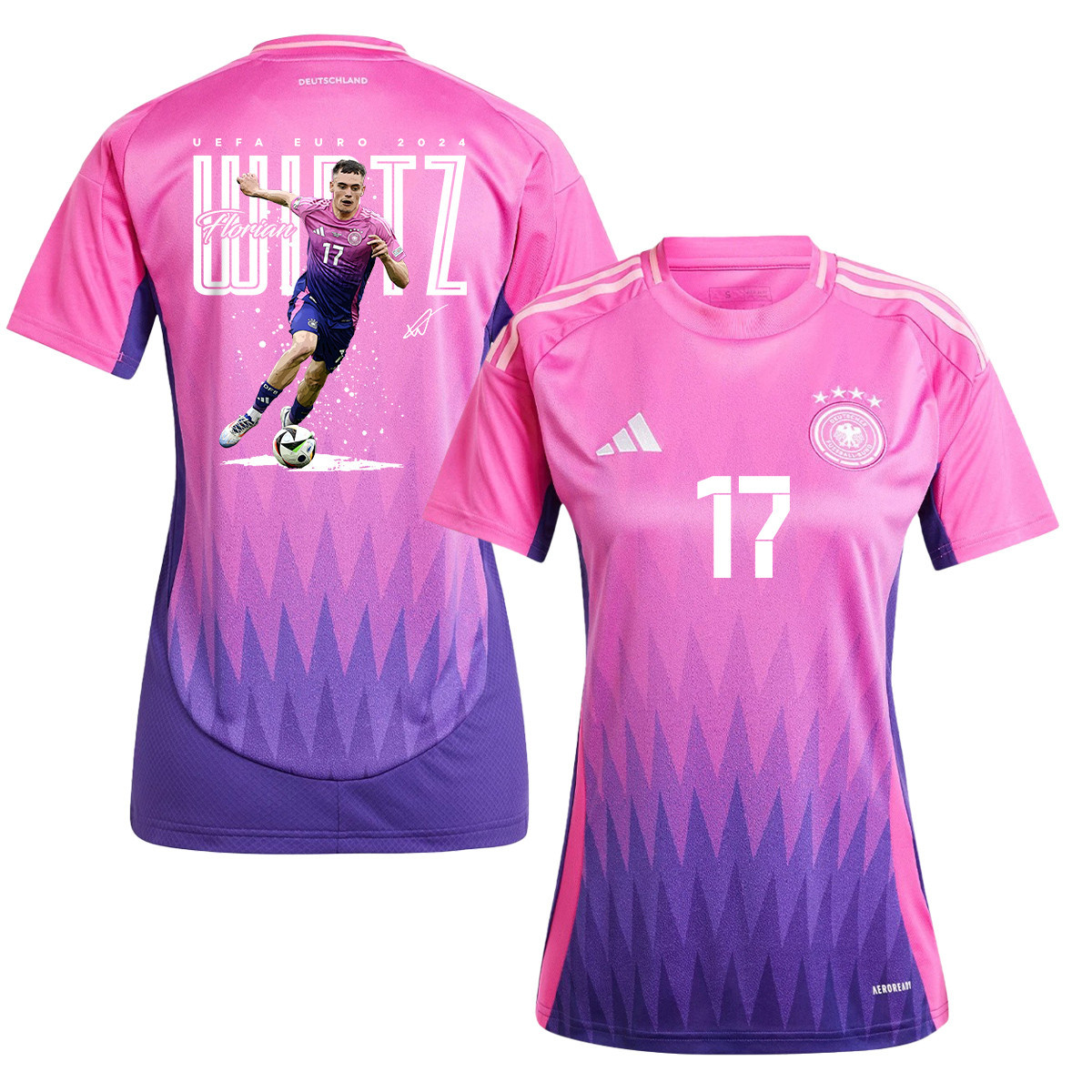 Florian Wirtz 17 Pacey Player Of Germany 2024/25 Women's Jersey