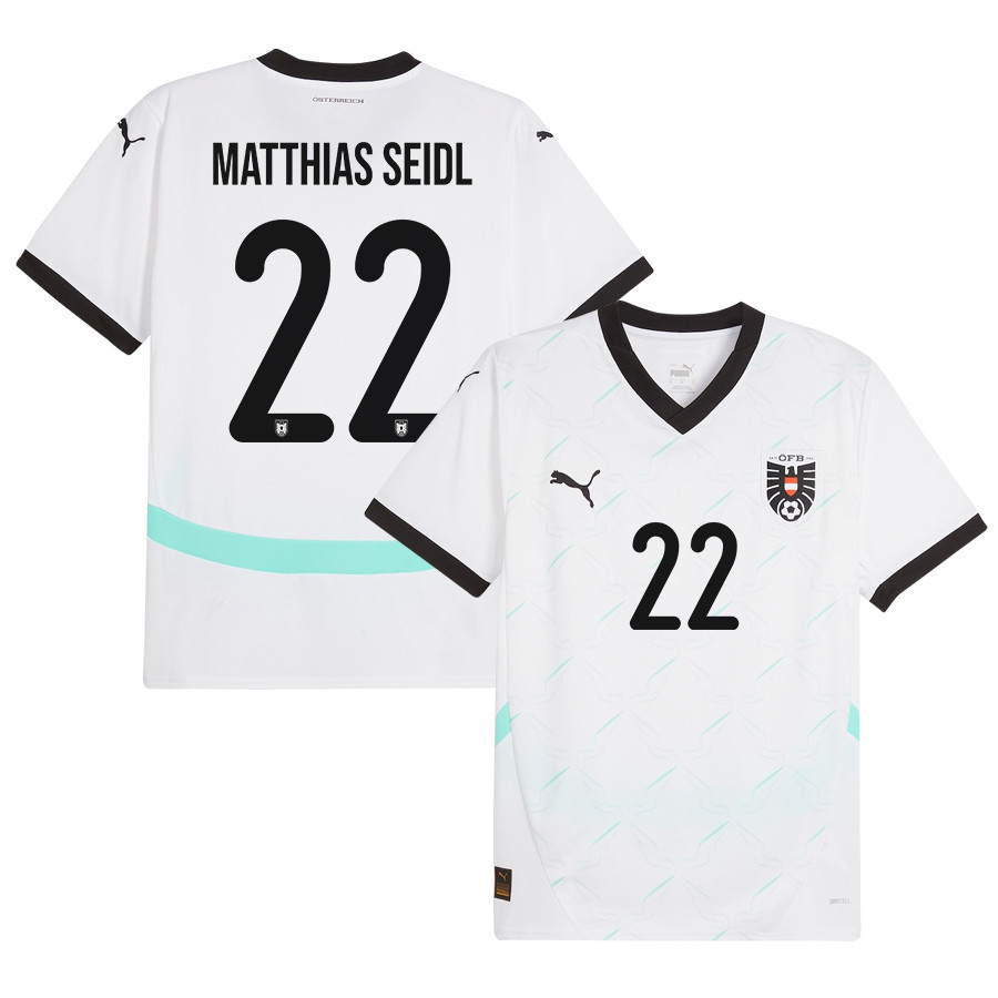 Matthias Seidl 22 Austria National Team 2024/25 Away Men Jersey – White