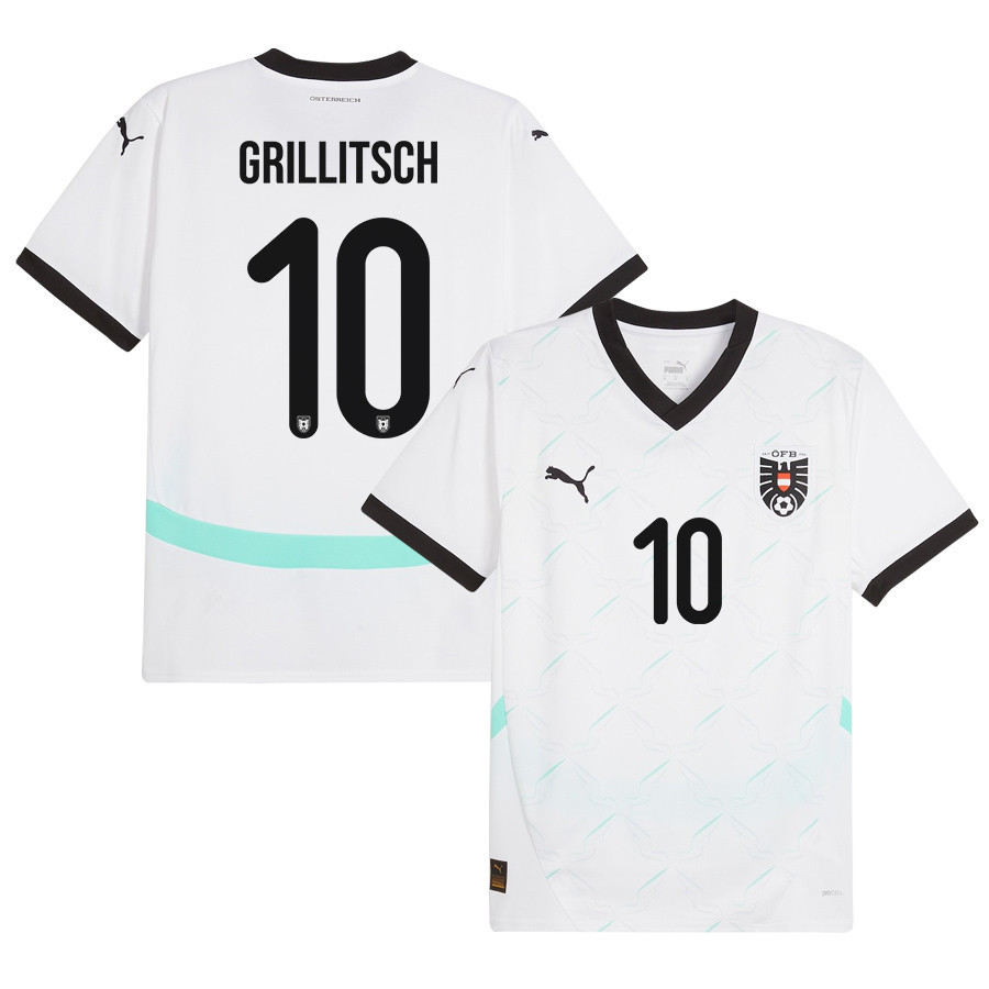 Florian Grillitsch 10 Austria National Team 2024/25 Away Men Jersey – White