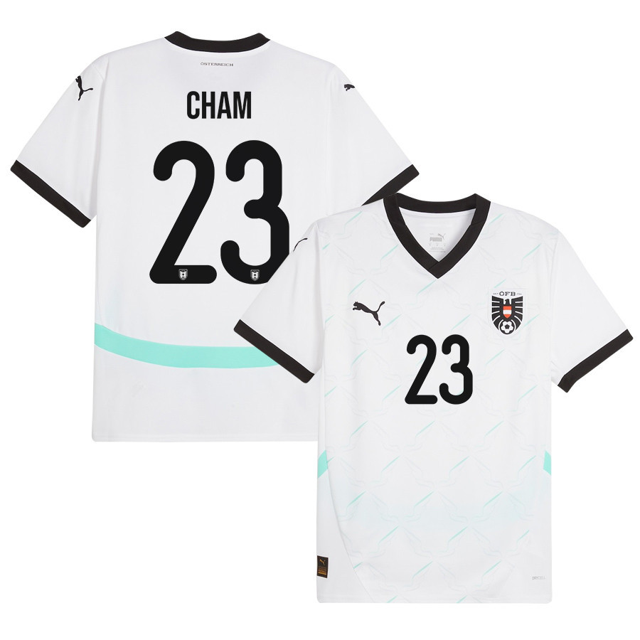 Muhammed Cham 23 Austria National Team 2024/25 Away Men Jersey – White