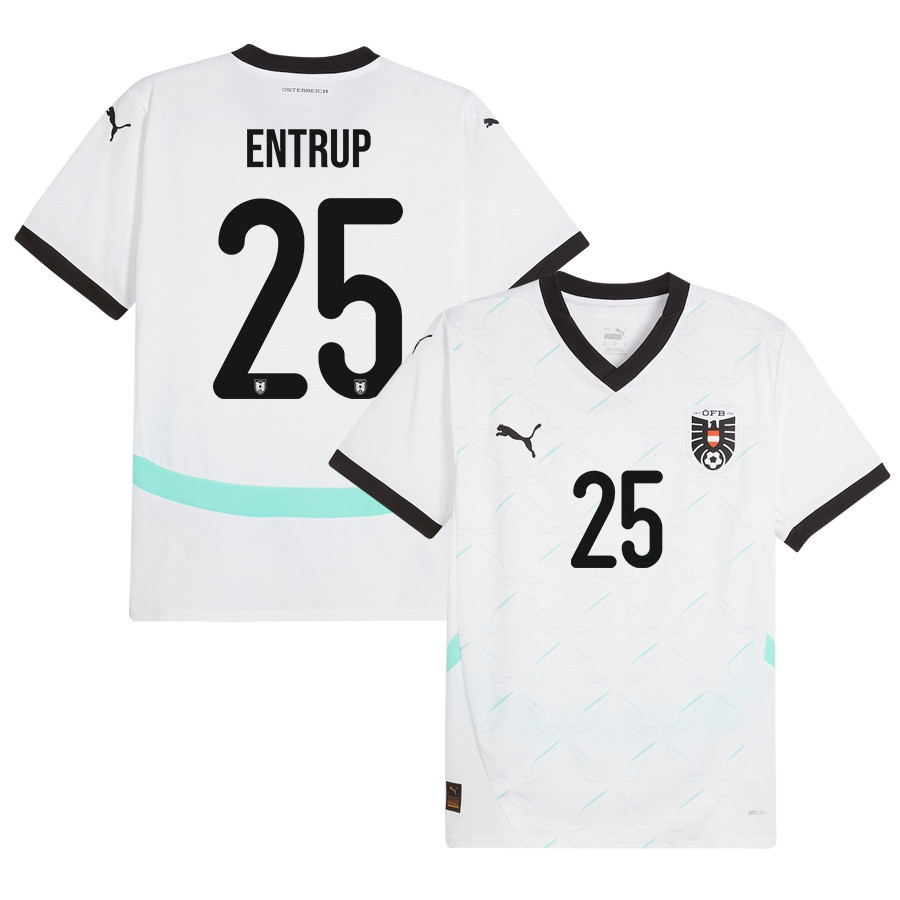 Maximilian Entrup 25 Austria National Team 2024/25 Away Men Jersey – White