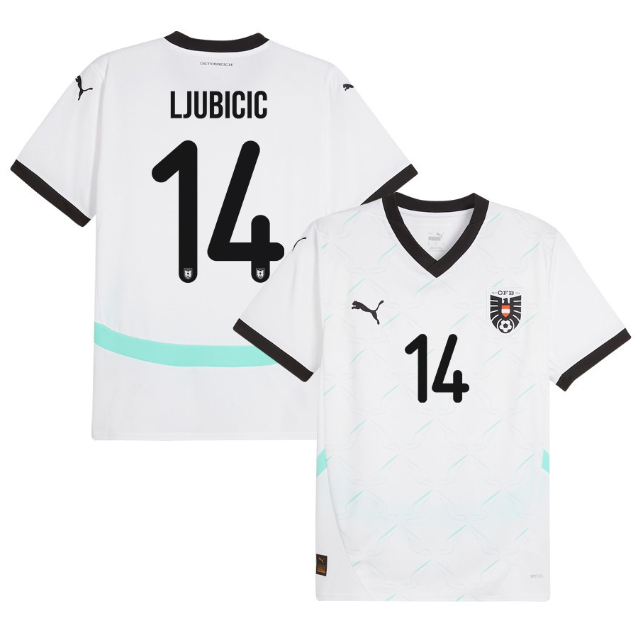 Dejan Ljubicic 14 Austria National Team 2024/25 Away Men Jersey – White