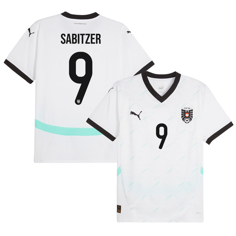Marcel Sabitzer 9 Austria National Team 2024/25 Away Men Jersey – White