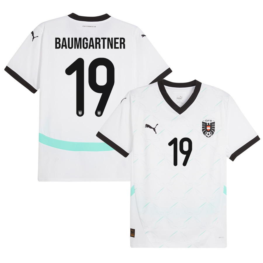 Christoph Baumgartner 19 Austria National Team 2024/25 Away Men Jersey – White