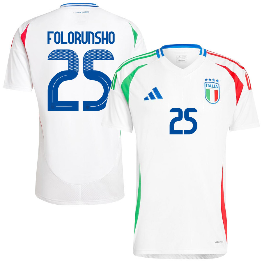Michael Folorunsho 25 Italy National Team 2024/25 Away Men Jersey – White