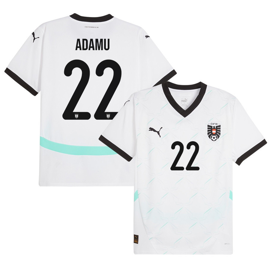 Junior Adamu 22 Austria National Team 2024/25 Away Men Jersey – White