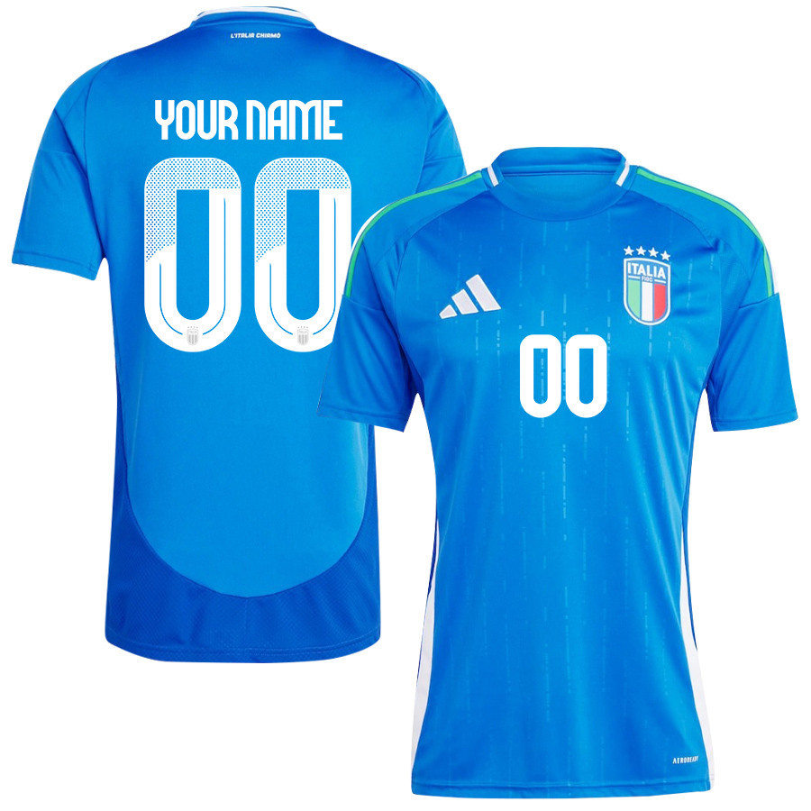 Italy National Team 2024/25 Home Custom Men Jersey – Blue