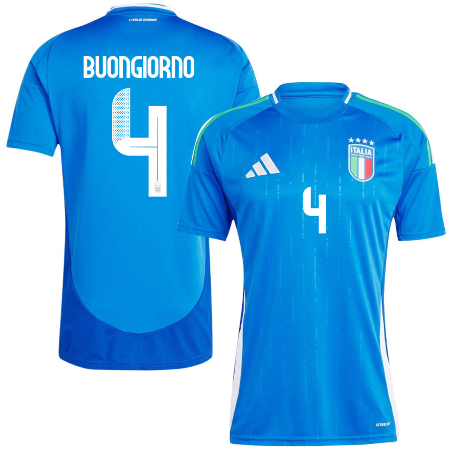 Alessandro Buongiorno 4 Italy National Team 2024/25 Home Men Jersey – Blue