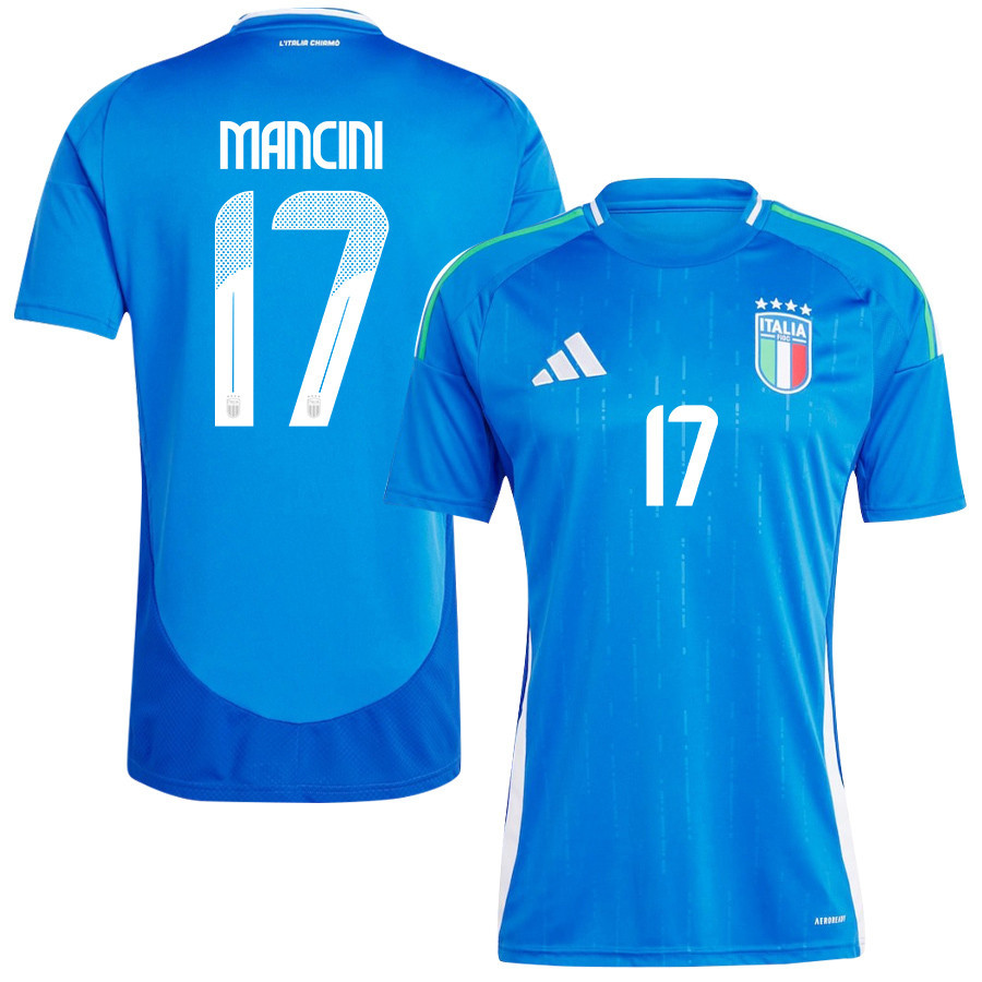 Gianluca Mancini 17 Italy National Team 2024/25 Home Men Jersey – Blue