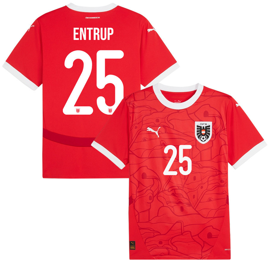 Maximilian Entrup 25 Austria National Team 2024/25 Home Men Jersey – Red