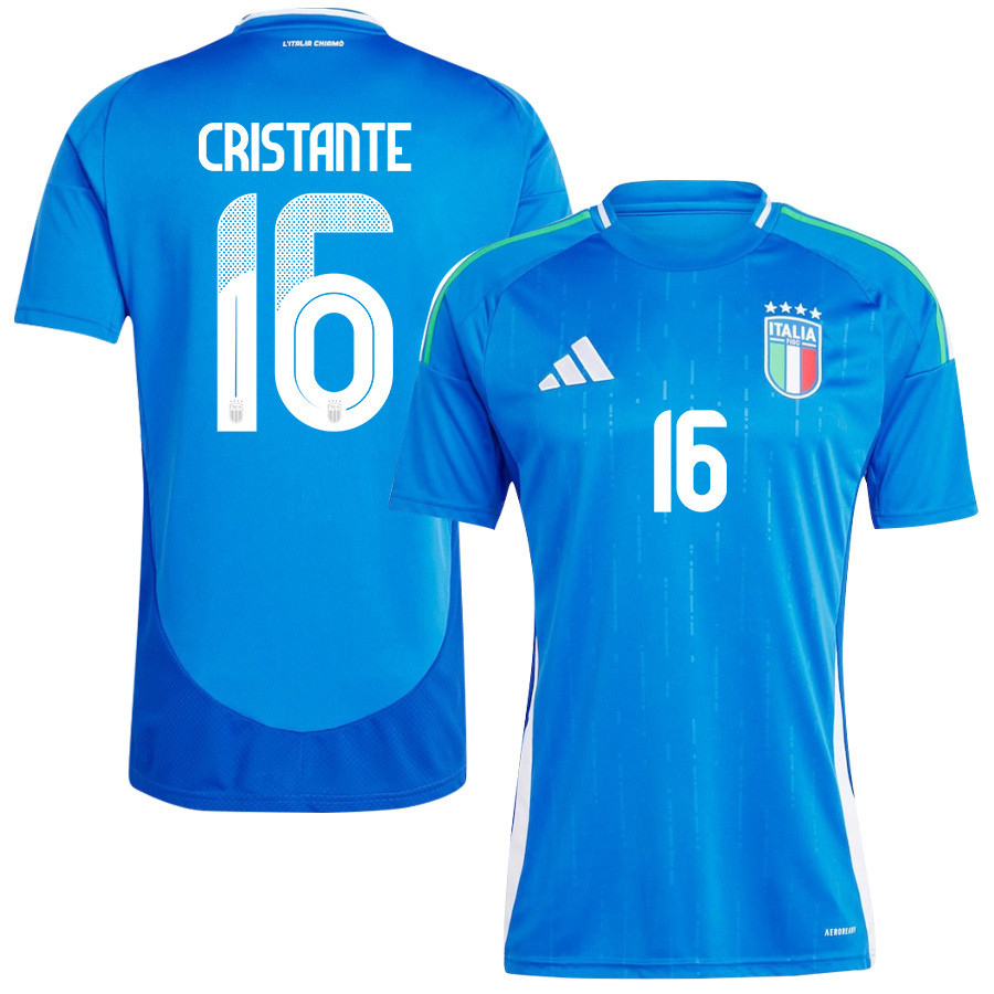 Bryan Cristante 16 Italy National Team 2024/25 Home Men Jersey – Blue