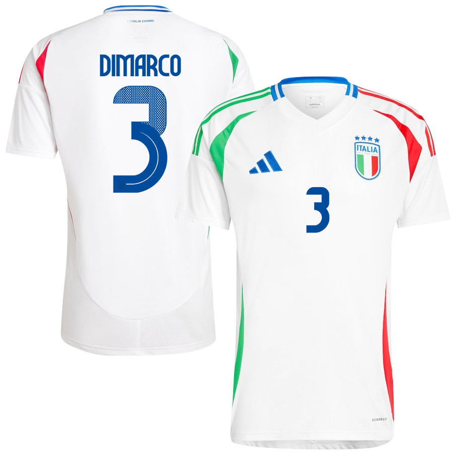 Federico Dimarco 3 Italy National Team 2024/25 Away Men Jersey – White