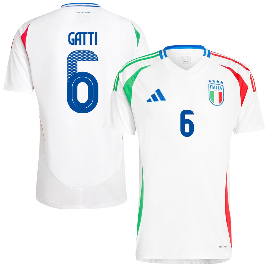 Federico Gatti 6 Italy National Team 2024/25 Away Men Jersey – White