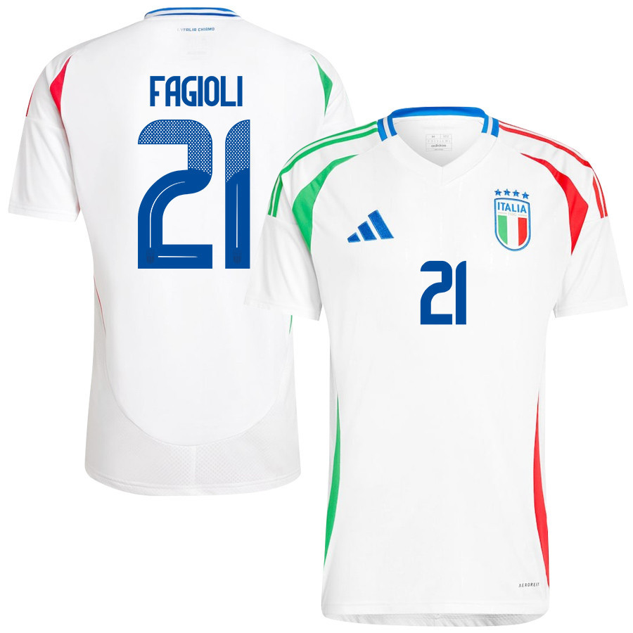 Nicolo Fagioli 21 Italy National Team 2024/25 Away Men Jersey – White