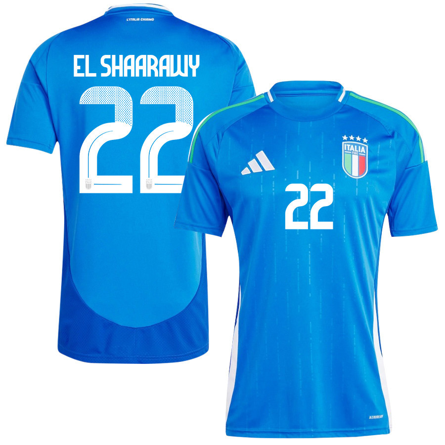 Stephan El Shaarawy 22 Italy National Team 2024/25 Home Men Jersey – Blue