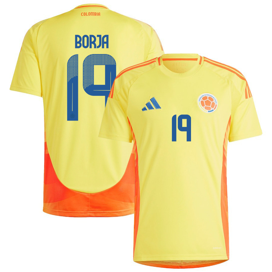 Miguel Borja 19 Colombia National Team 2024/25 Home Men Jersey – Yellow