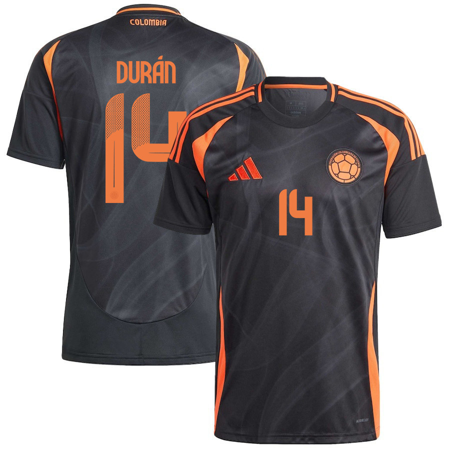 Jhon Durn 14 Colombia National Team 2024/25 Away Men Jersey – Black
