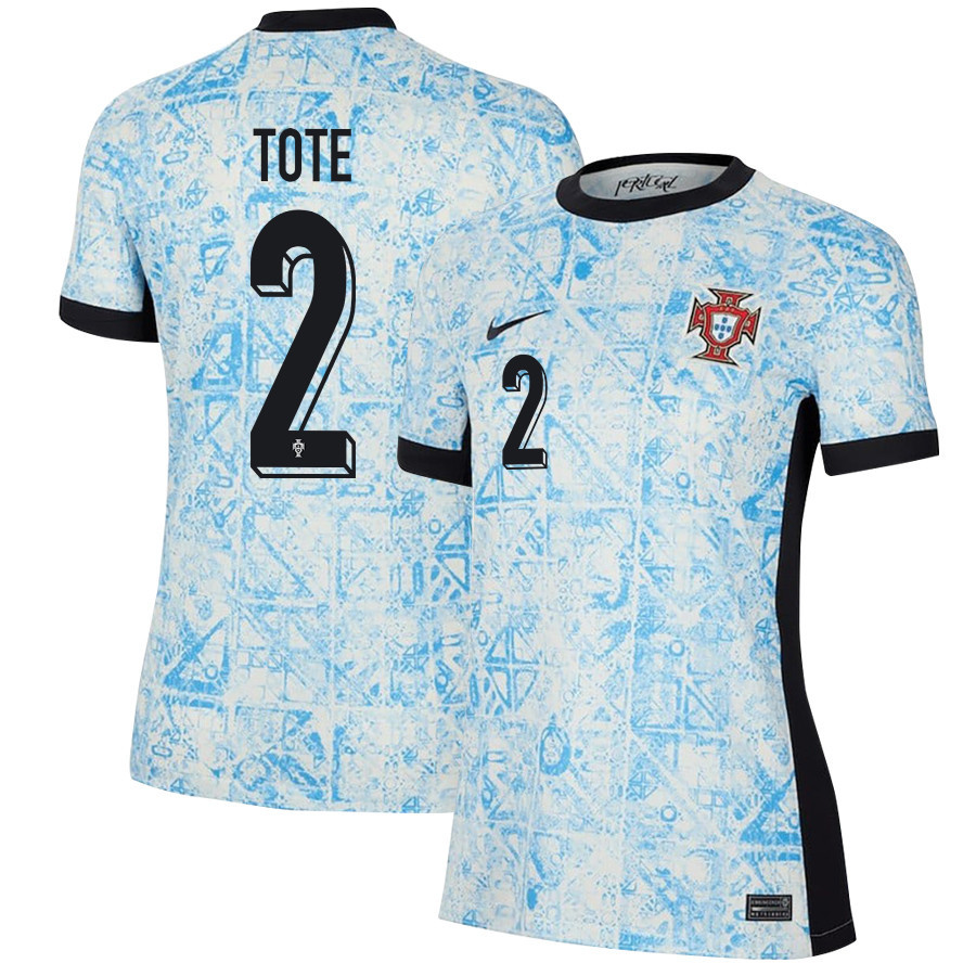 Tote Gomes 2 Portugal National Team 2024/25 Away WOMEN Jersey – Cream/Blue